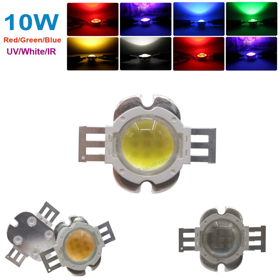 10W High Power LED chips Round Lens 90 Angle COB SMD Diode 45mil led Spotlight