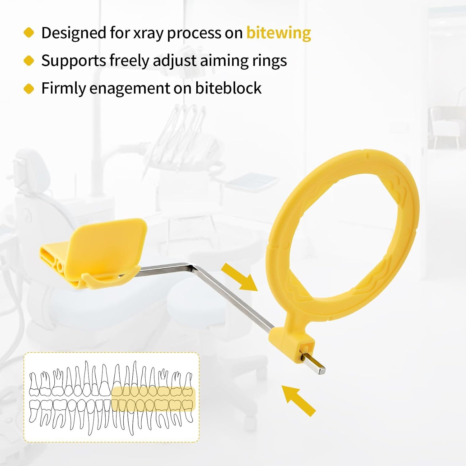 Dental Digital Sensor Holder X-Ray Aiming Ring Bitewing/Anterior/Posterior Arm