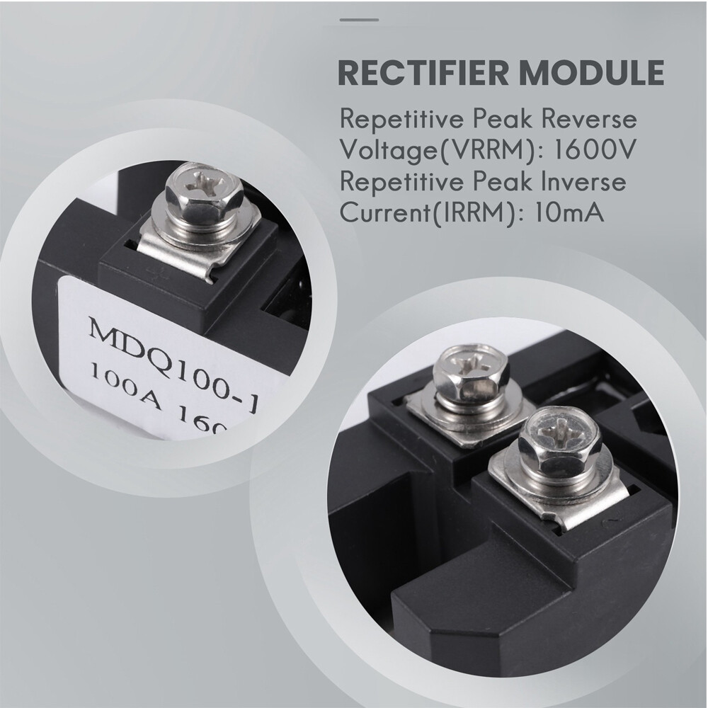 2X 4 Terminals Single-Phase Diode Bridge Rectifier MDQ 100A Amp High Power 1600V