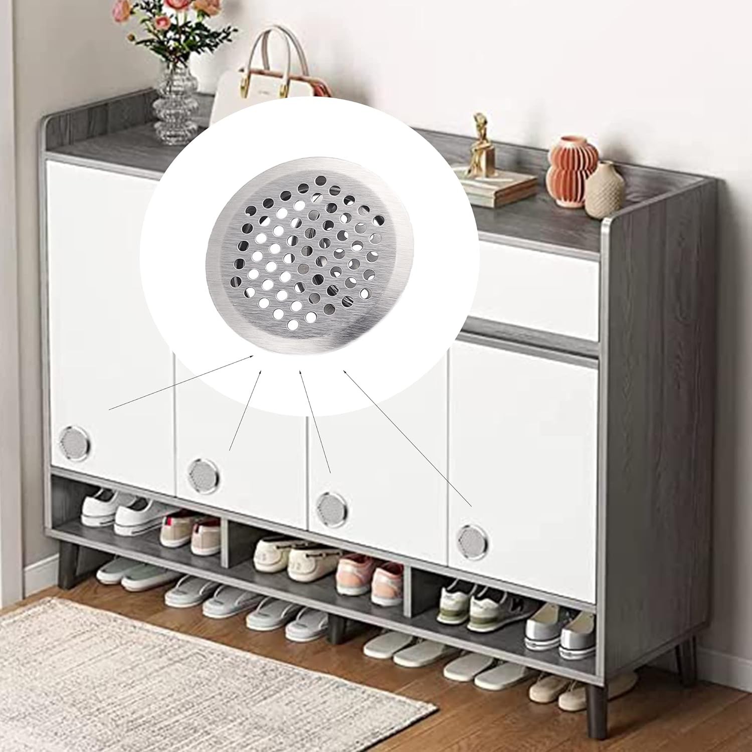 Stainless Steel Circular Soffit Vent 1 Inch Round Mesh Hole Louver Cover 20 Pack