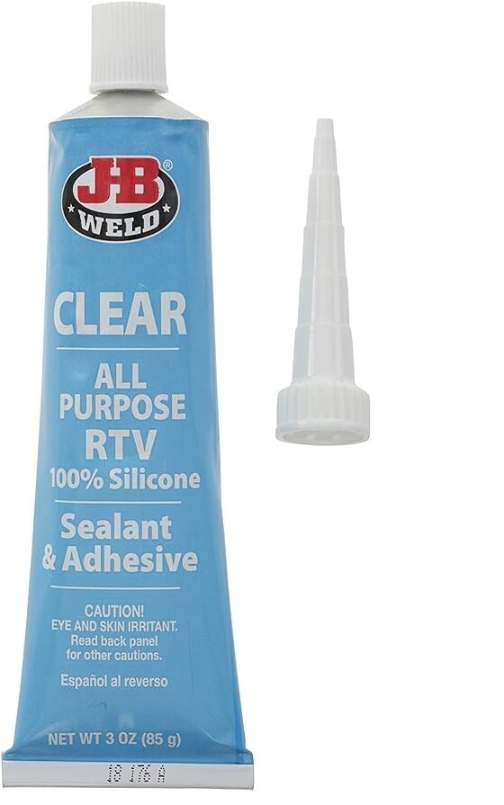 JB Weld 31310 Clear RTV Acetoxy Silicone Sealant – 3 Oz.