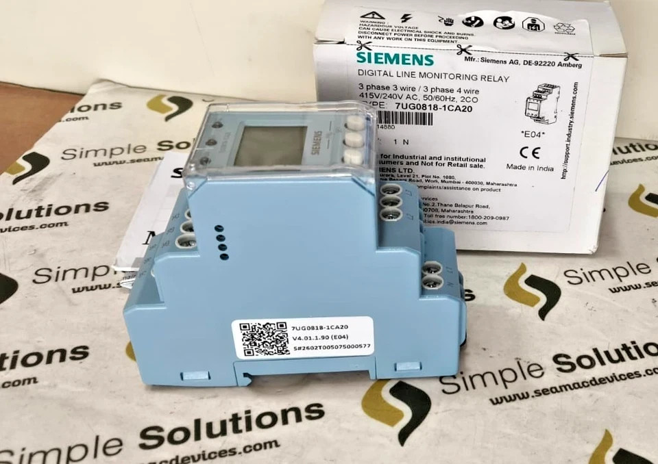 2PCS LOT- Siemens 7UG0818-1CA20 LINE MONITORING RELAY with 2 CO CONTACTS- NEW