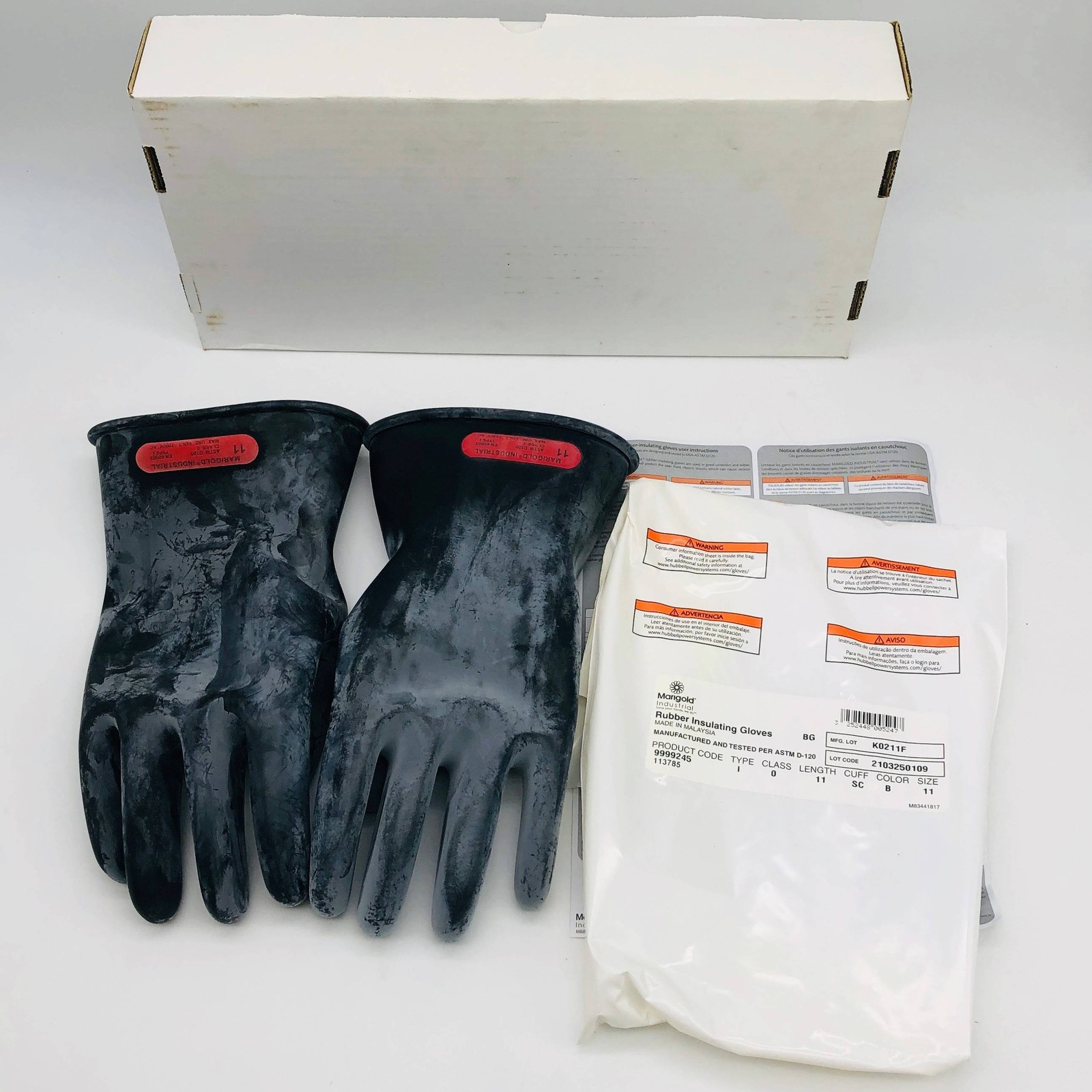 Marigold RIGCL011B/11.0 Electrical Insulating Gloves Rubber Sz 11 Class 0 11″