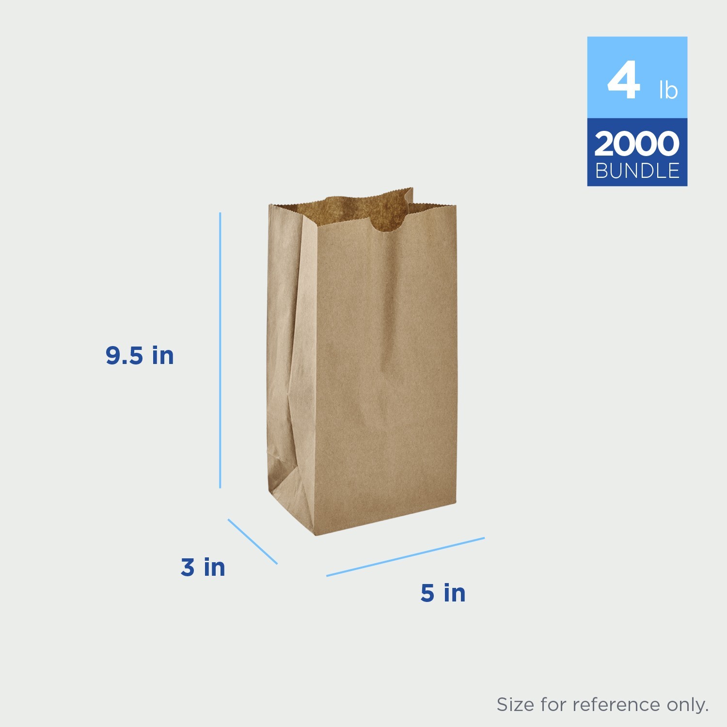 Karat 4lb Paper Bag – Kraft – 2,000 ct, FP-SOS04K