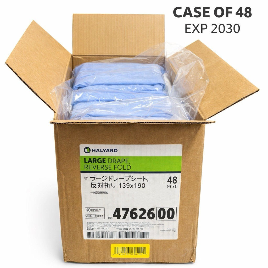 Halyard 47626 Large Drape Reverse Fold 139×190 Sterile 48 Exp 2030