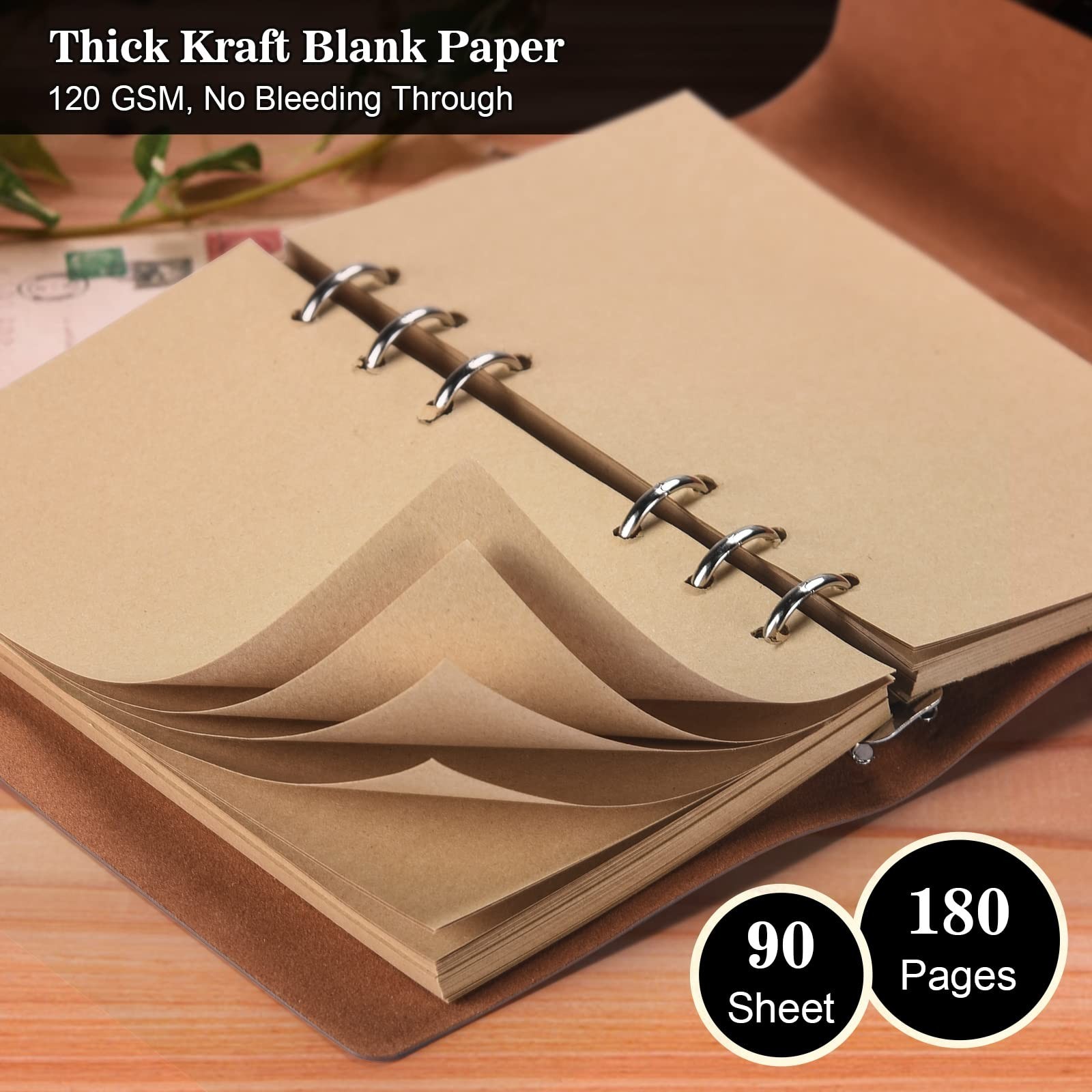 MALEDEN Vintage Refillable Journal, Premium Leather Traveler Notebook Sketchb…