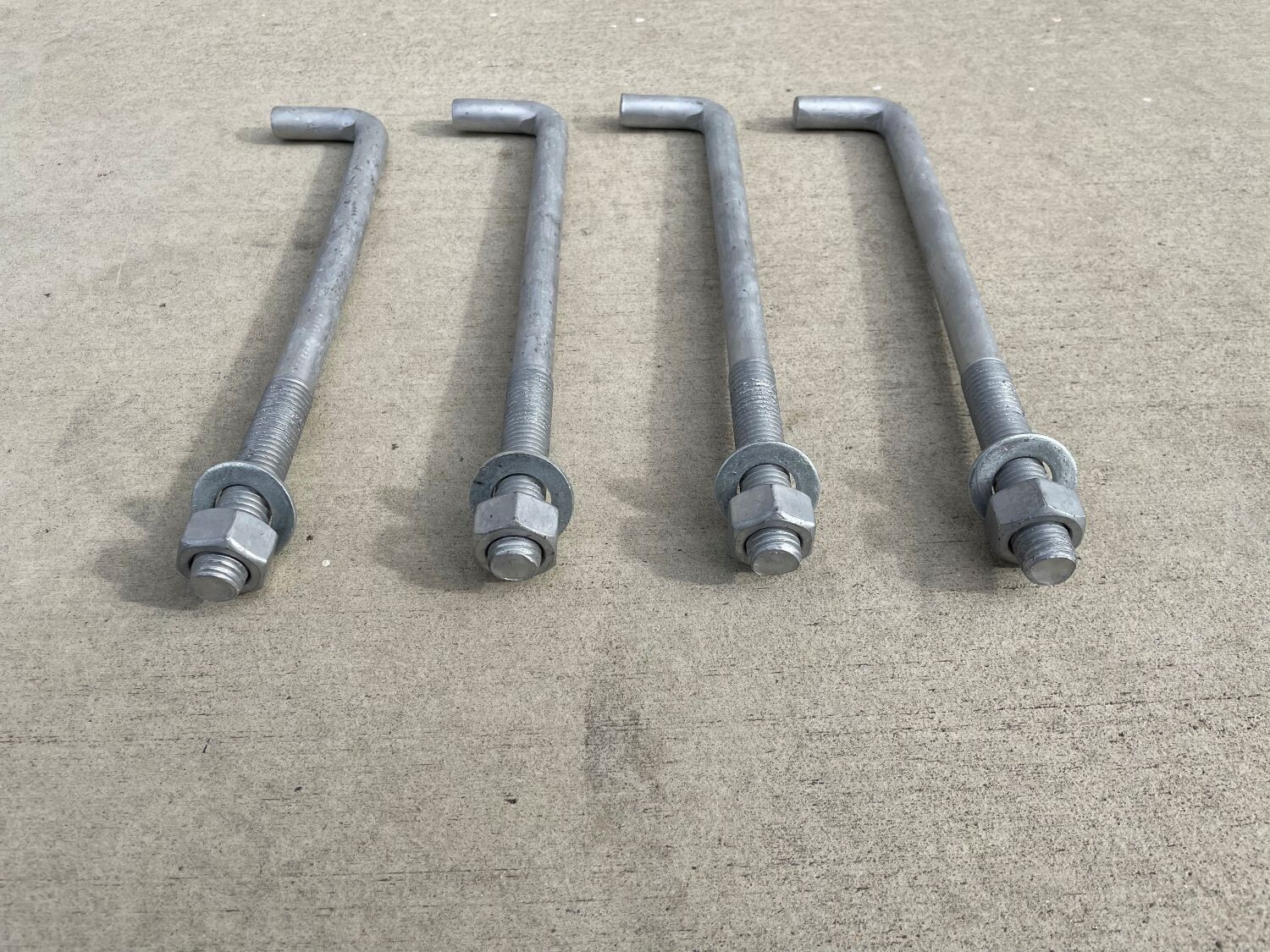 Sandbaggy 3/4″ x 10″ Threaded Concrete Anchor L-Bolts – Hot Dipped Galvanized