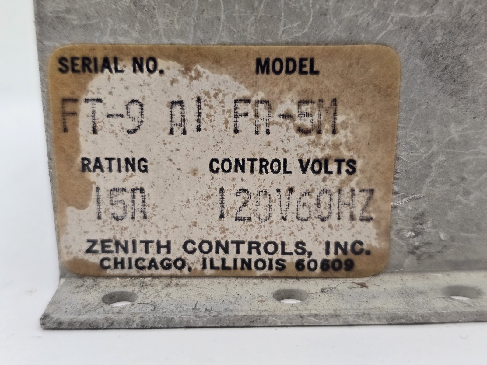 Zenith FR-5M Timing Control Module 15A 120V Range 0-5MIN