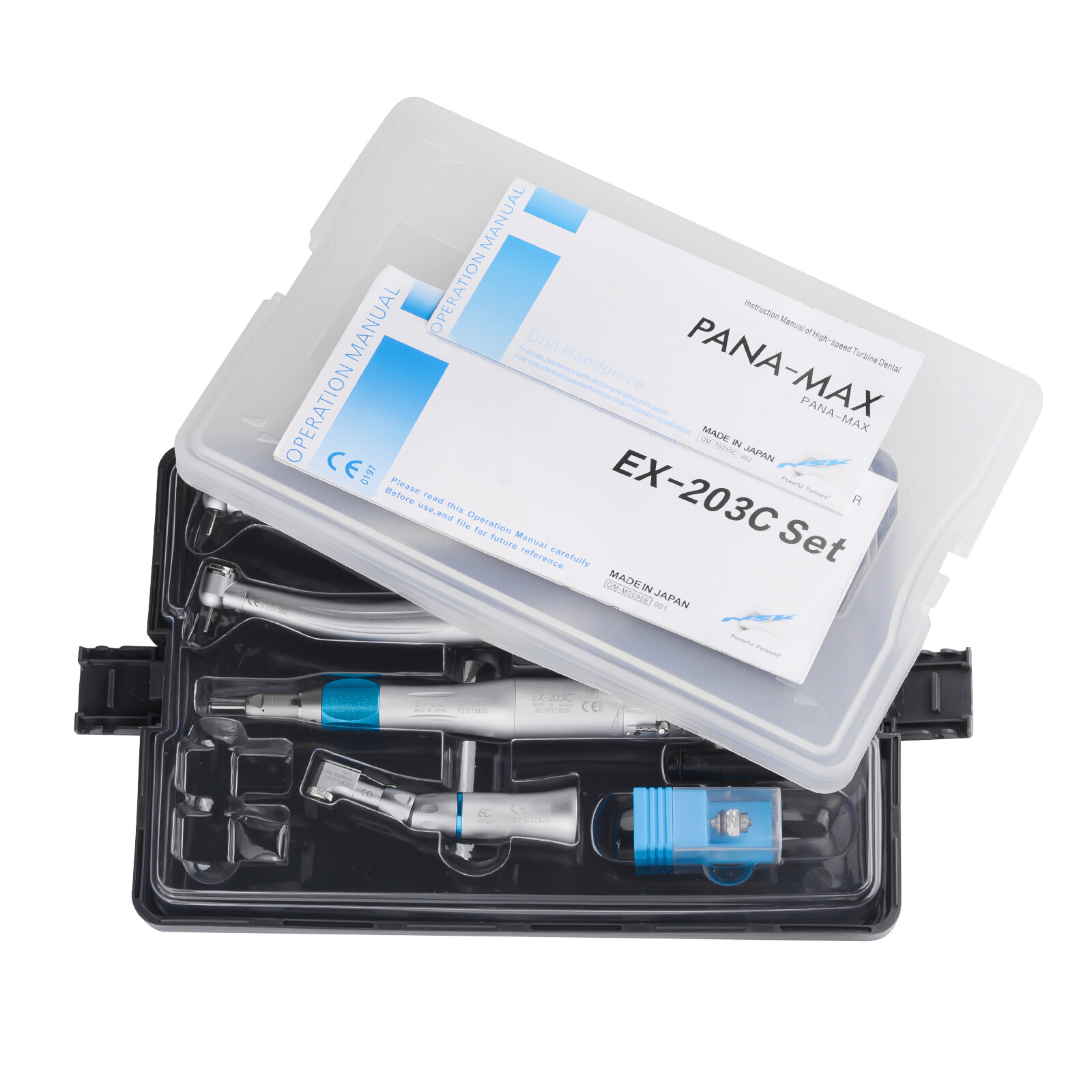 Dental Air Turbine LED High Speed Handpiece + Low Speed Handpiece Kit 2H US