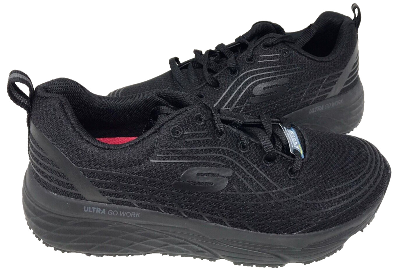 Skechers Women’s Work Max Cushioning Elite SR Lace Up Black Size:8 146M