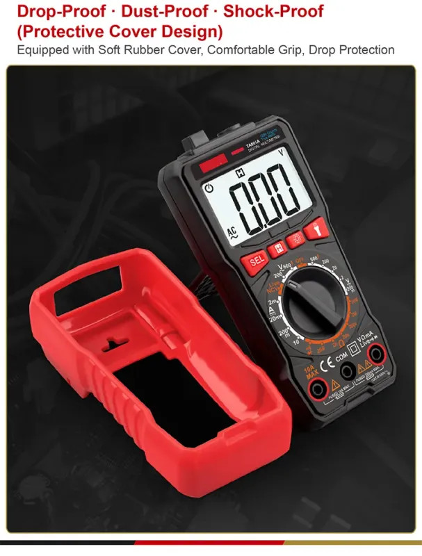 Digital Multimeter TA806 True RMS Auto Ranging AC DC Voltage Resistance Tester