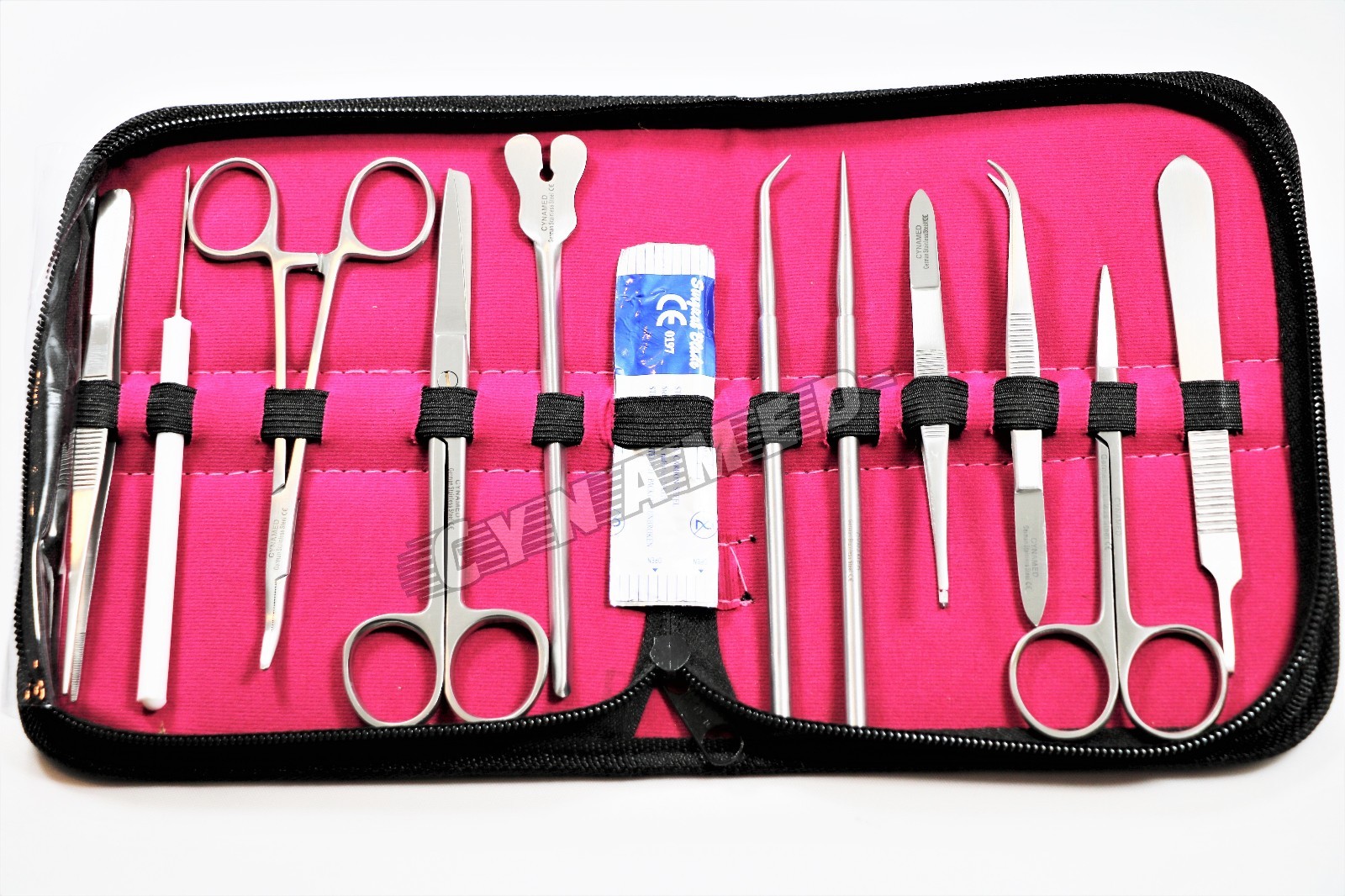 GERMAN DISSECTING KIT OF 12 PCS, SCISSORS, FORCEPS, PROBE, BLADES, NEEDLE ETC