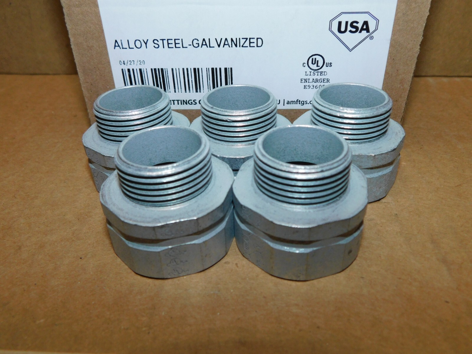 5 NEW 3/4″ To 1″ Inch Male to Female Conduit Enlarger Reducer Adapter USA Made