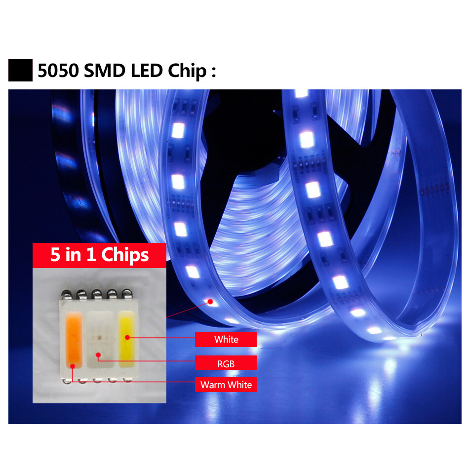 5050 RGB+CCT LED Chip RGBW WW 5 in 1 SMD Beads white+warm white+RGB 50 -1000PCS