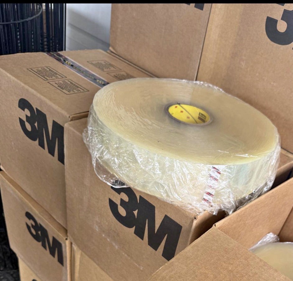 3M Scotch 375+ High Tack Box Sealing/Shipping Tape Clear 72mmX914m 4 Rolls/Case