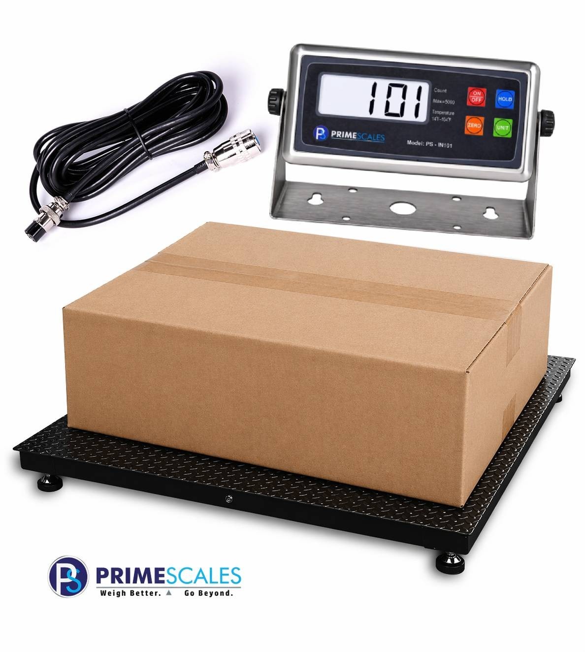 New 24″x24″ Floor Scale 1000 lb x 0.2 lb Industrial Shipping Scale Black