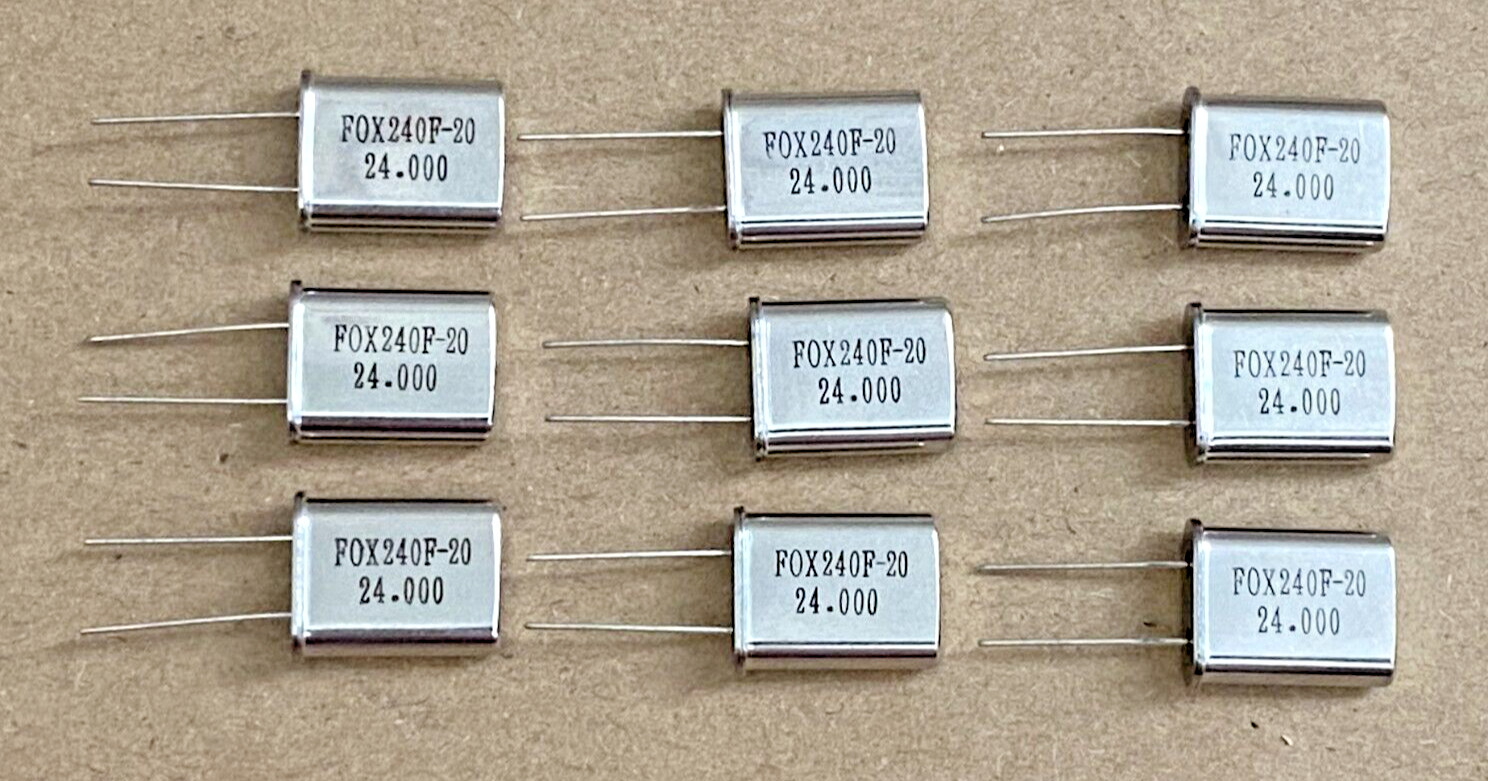 HC49/U 24.000Mhz 20Pf, Fox Part# FOX240F-20, 500pcs
