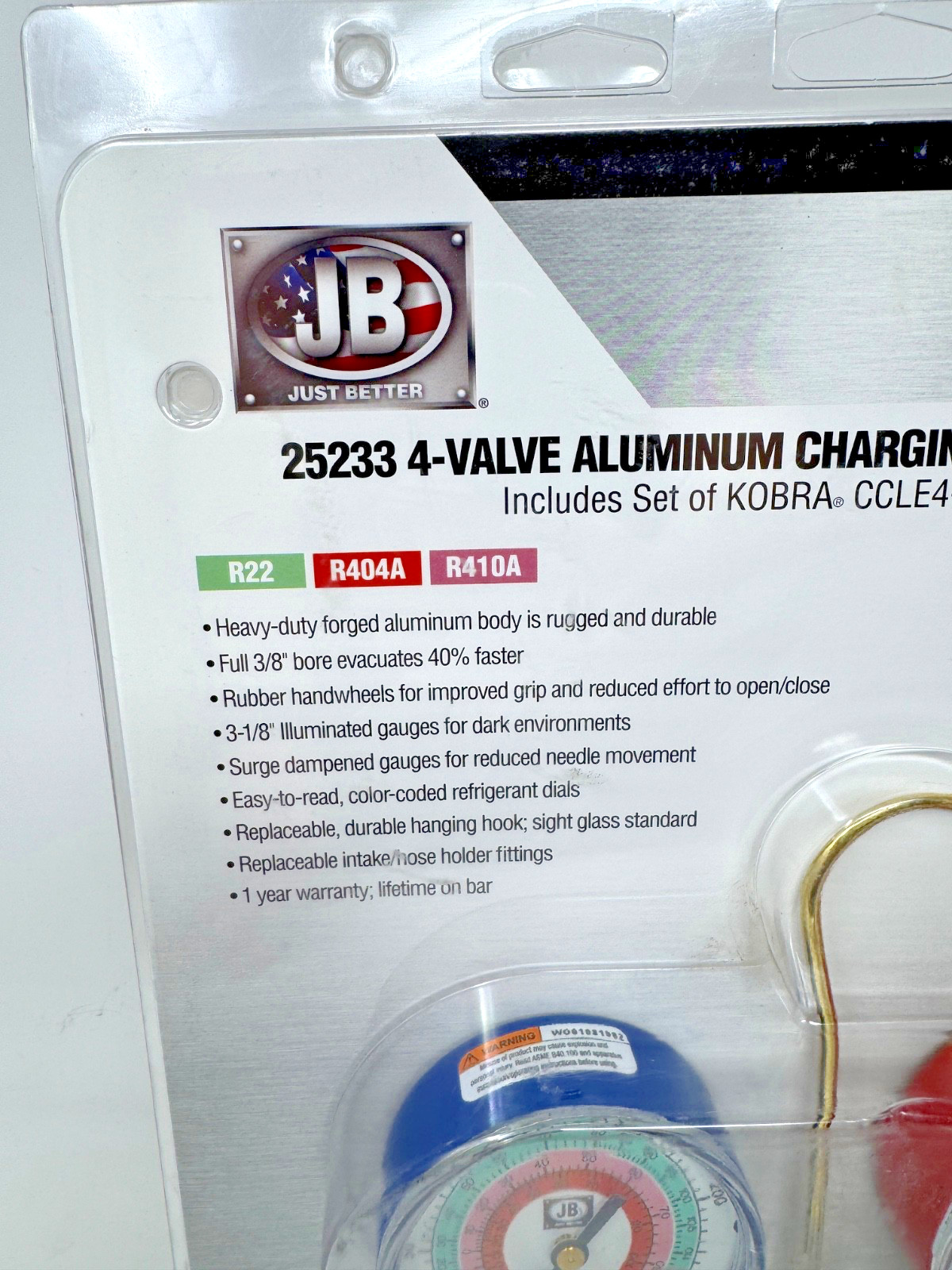 Jb Industries 25233 Charging and testing manifold, 4-Valve