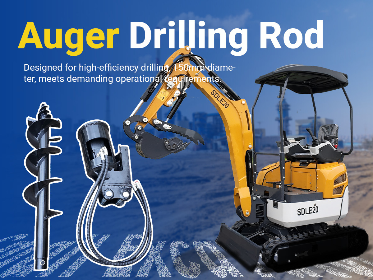 Free Ship 1.8Ton Mini Excavator Attachment 150mm Auger With Hose Drilling Tool