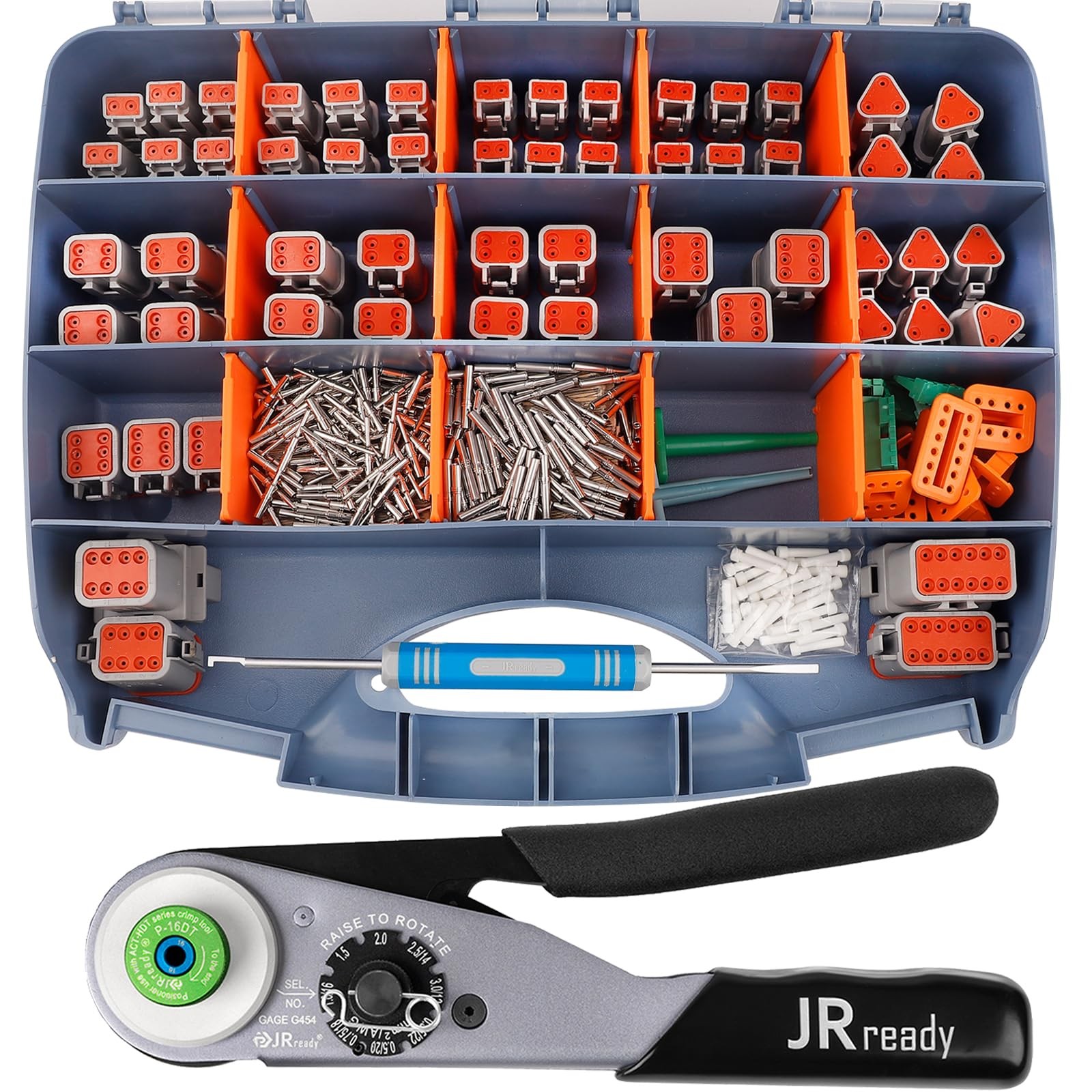 JRready Deutsch Connector Kit with Crimp Tool DT Series