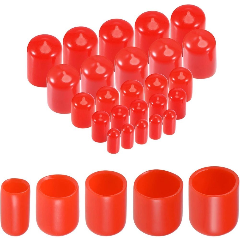 25-100Pc Vinyl Rubber Round End Cap Cover Plastic Pipe Tube Hub Thread Protector