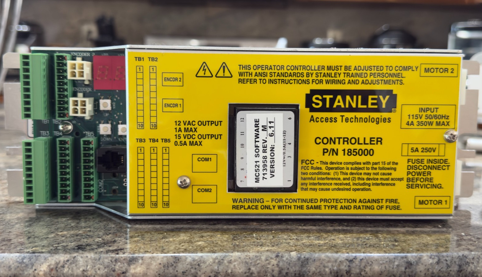 Stanley Access Technologies MC521 PRO Controller P/N 185000 Ver 6.11 Tested