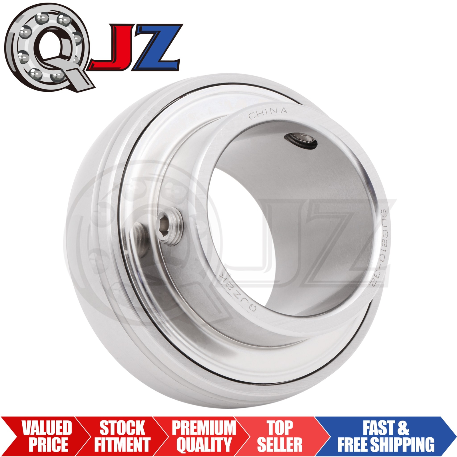 [Qty.1] New SUC210-32 Stainless Insert Bearing w/Set-Screw Locking [2.0in Bore]
