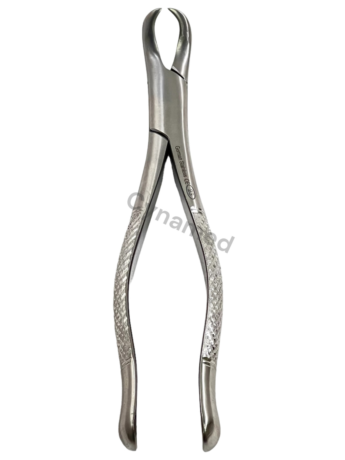 GERMAN STAINLESS DENTAL TOOTH EXTRACTING FORCEPS # 23 COW HORN LOWER MOLAR