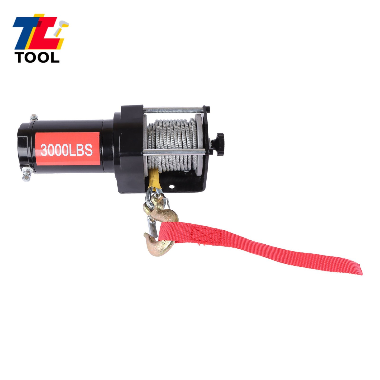 3000 LBS 32 FT Steel Cable Winch 153:1 Gear Ratio 12VDC/1.3HP Electric Winch