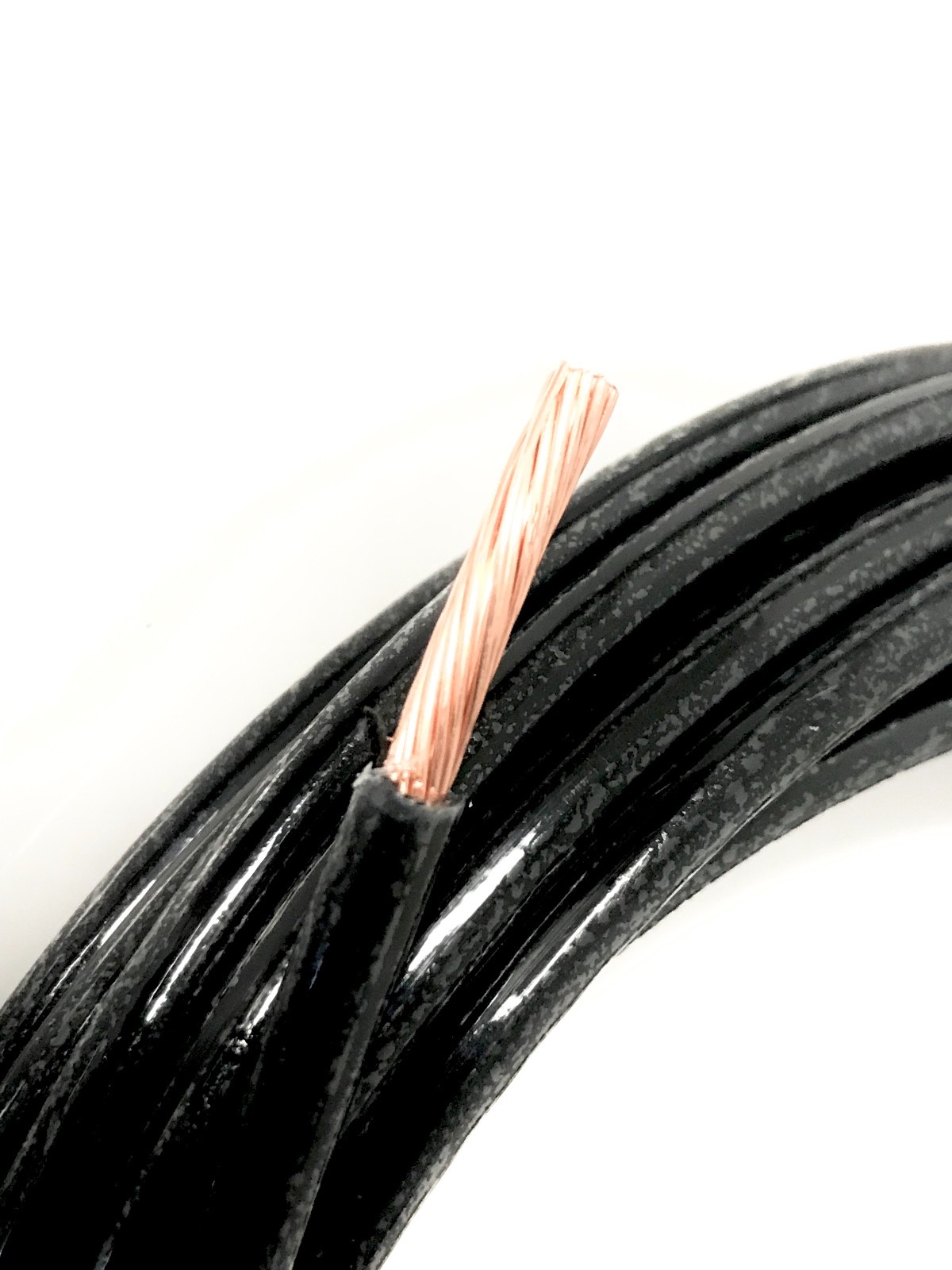25′ FEET THHN THWN-2 8 AWG GAUGE BLACK STRANDED COPPER BUILDING WIRE VW-1