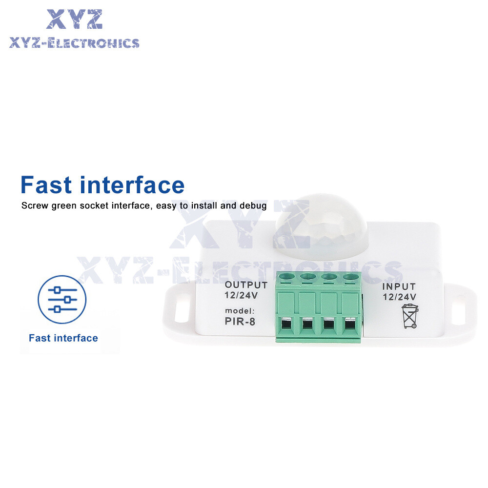 DC 12V-24V 6A/8A Automatic infrared PIR Motion Sensor Switch For LED Strip Light