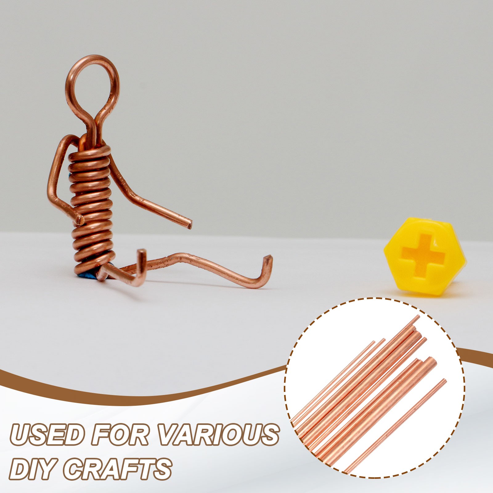 3Pcs 99.99% Pure Copper Round Rod, 1.6mm / 0.06″ Dia 10.2″ Length for DIY