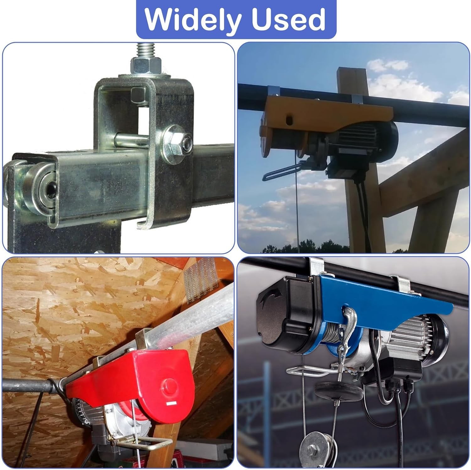 20 Pack Heavy Duty Trolley Track Hanger Brackets for Metal Strut Channel