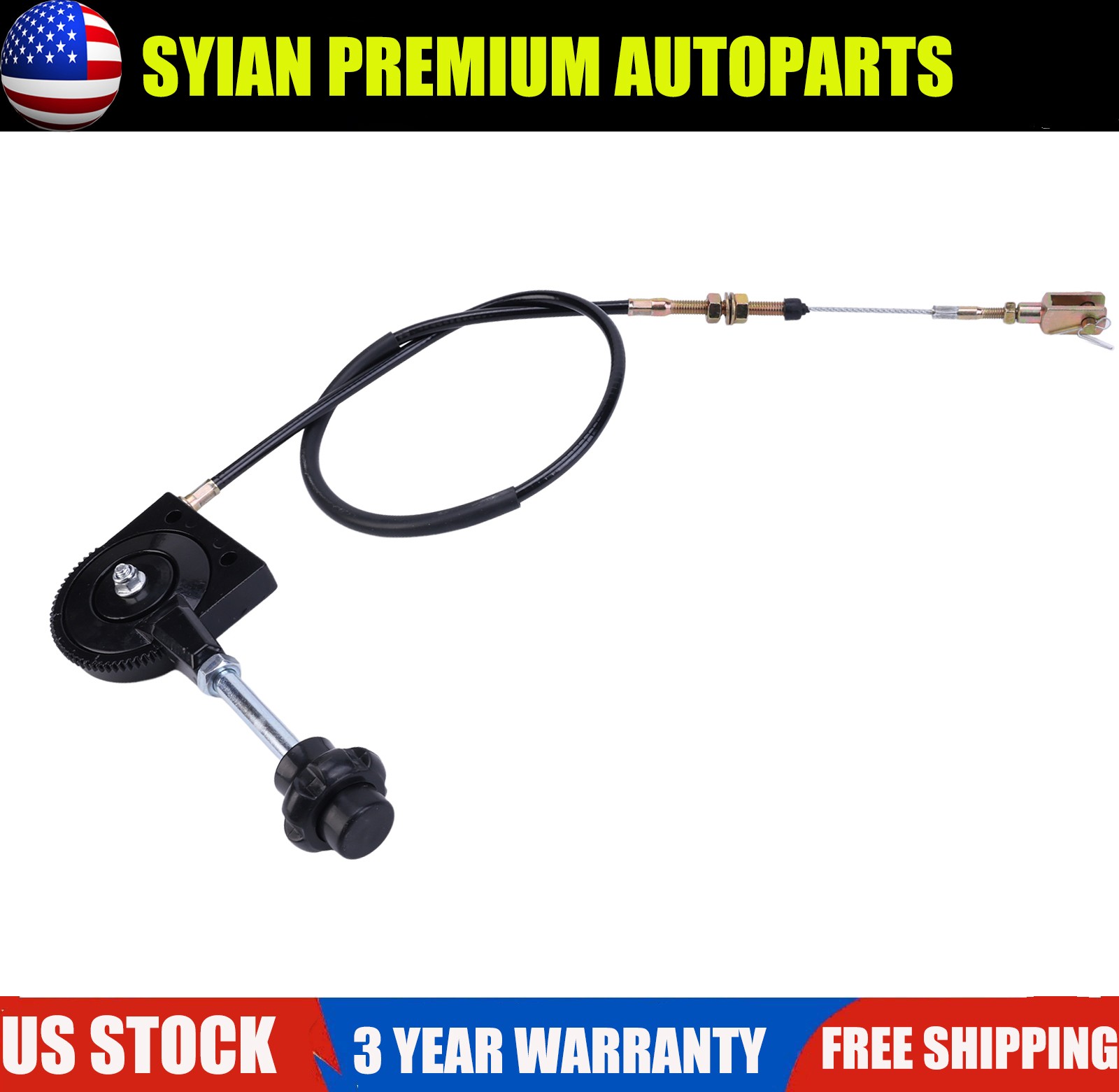 40″ Excavator Throttle Cable Controller Bendable Manual Throttle Motor Control