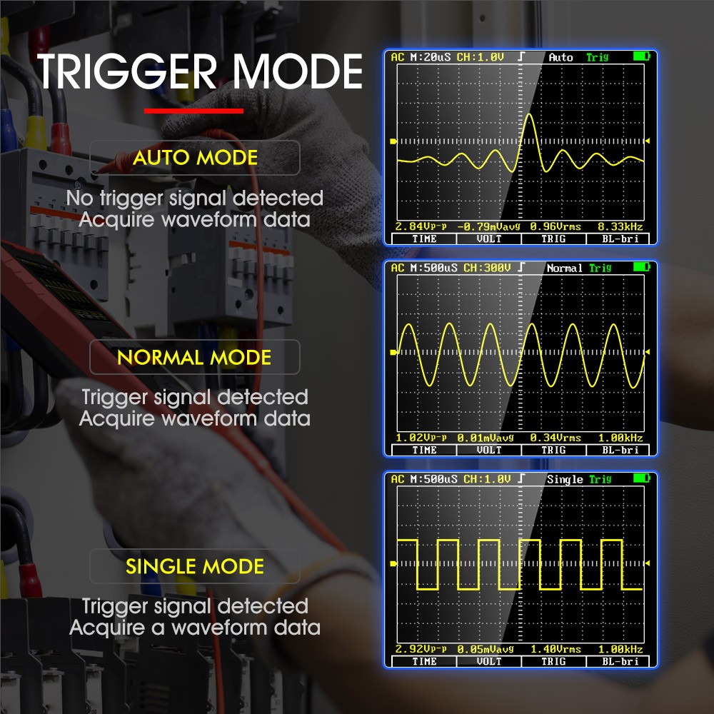 2-In-1 Digital Oscilloscope Multimeter 2.5 Msps, 1 MHz Portable Multifunctional