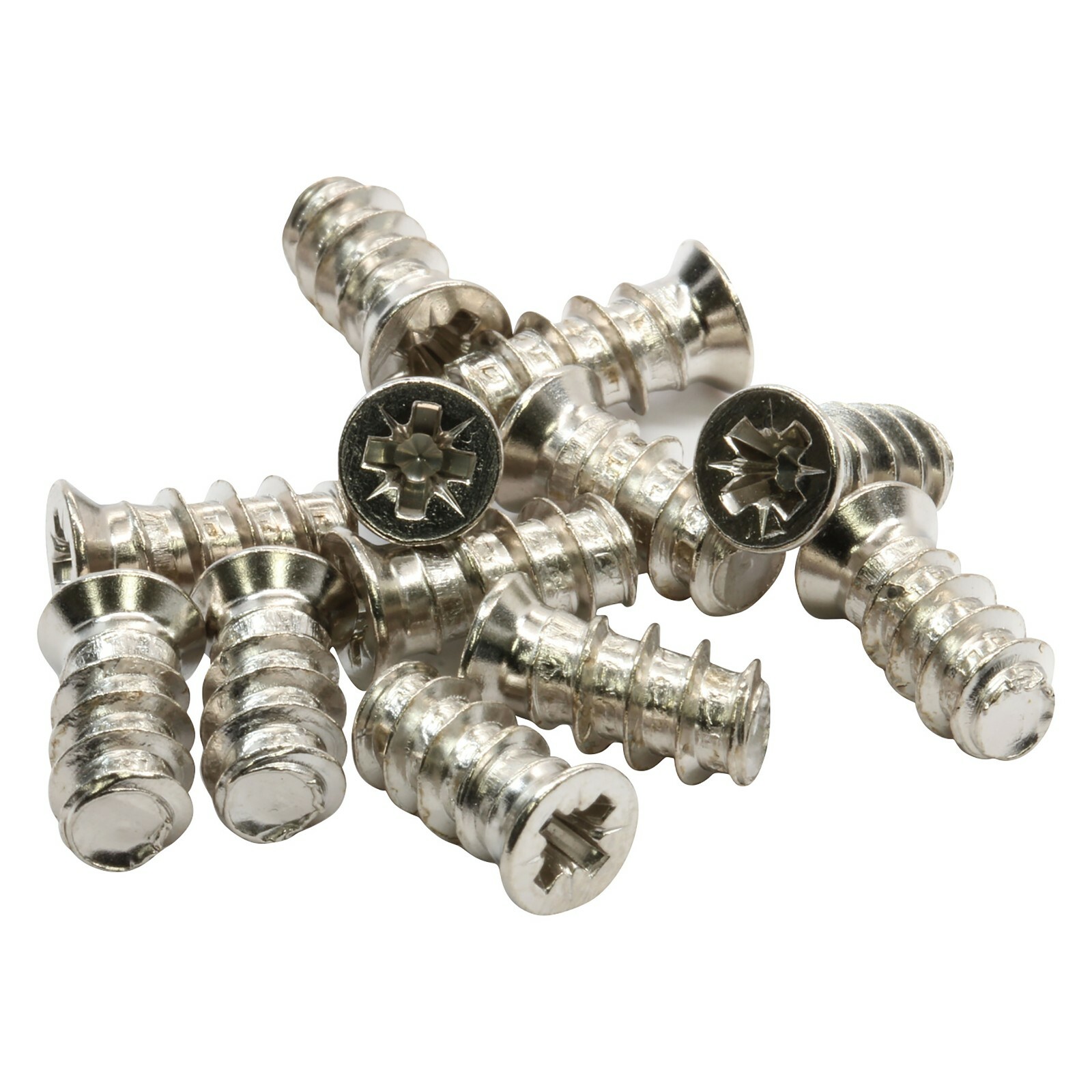 100 Pack #6mm x 13mm Pozi Cross Flat Head Euro Screws Type B Point Fasteners