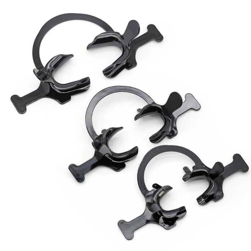10Pcs Dental C-Shape Mouth Opener Intraoral Lip Cheek Retractor with Handle Wing