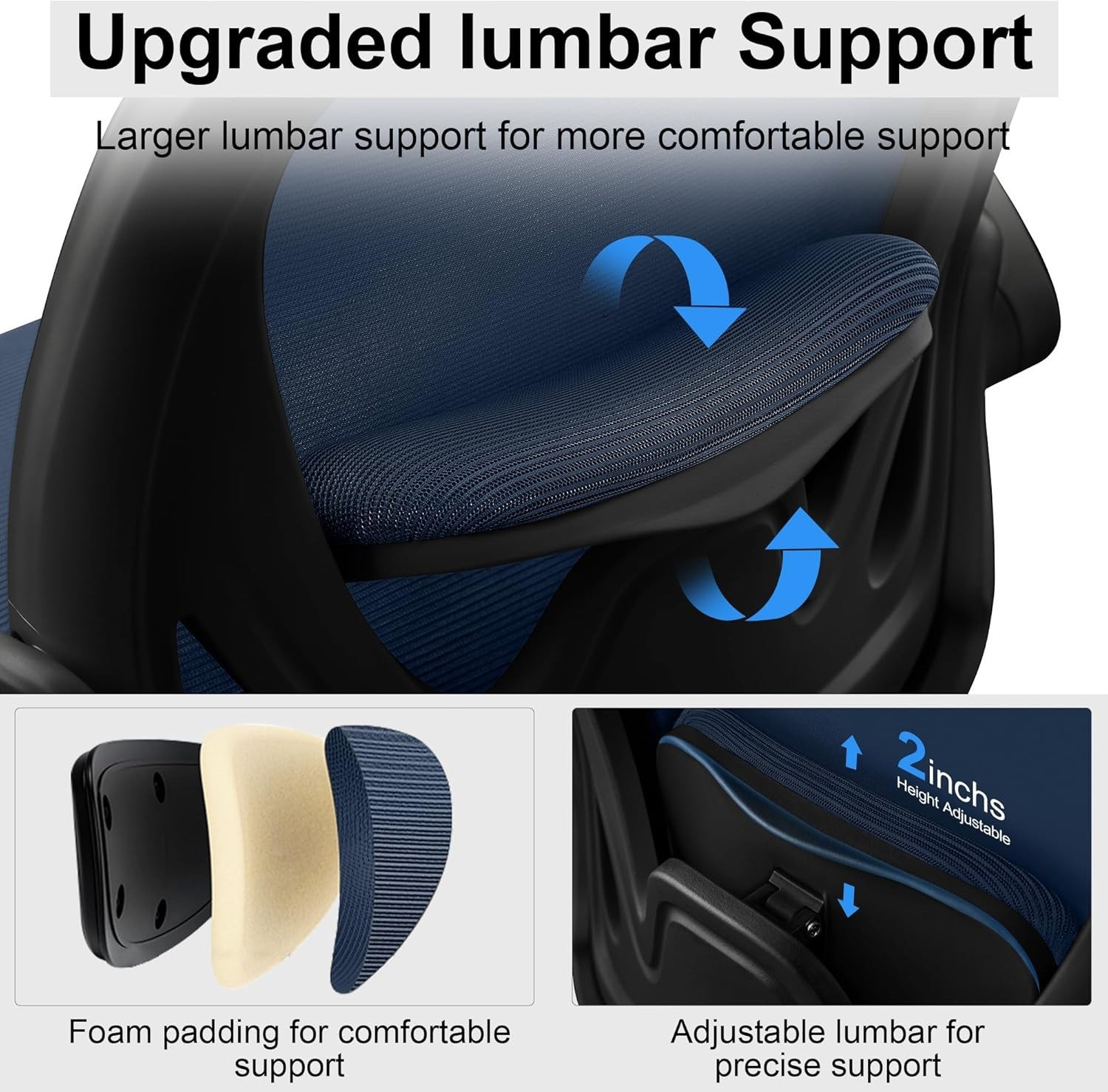 Adjustable Height Office Chair with Enhanced Back Support – Rolling Stool Style