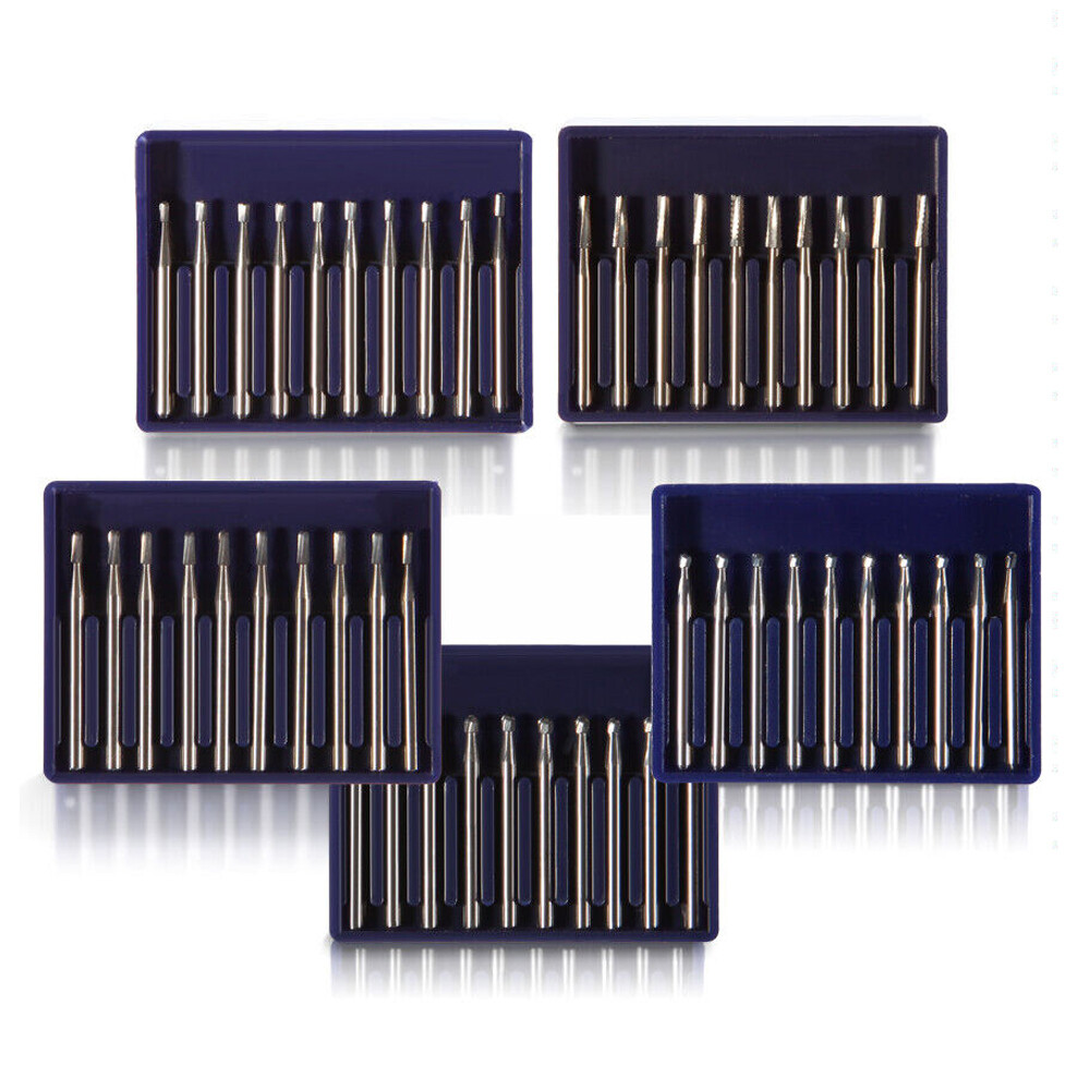 10pcs/pk Dental Carbide Burs for High Speed Handpiece Pear Bur 19mm FG Shank