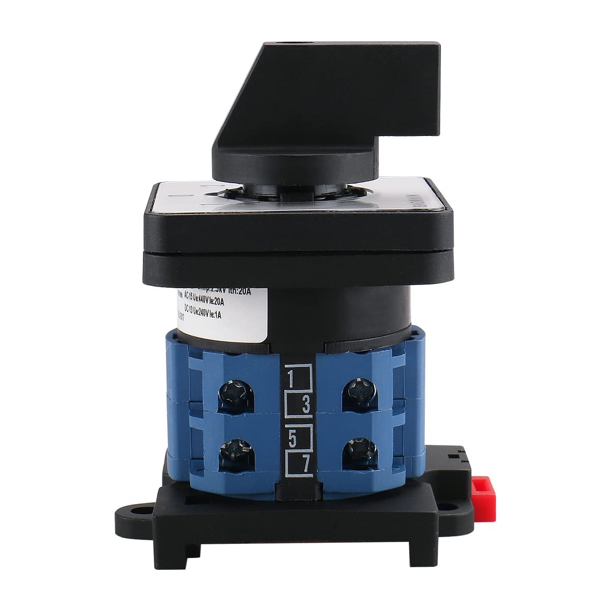 3-Position Rotary Universal Changeover Switch DIN Rail Mounted 35mm 660V 20A