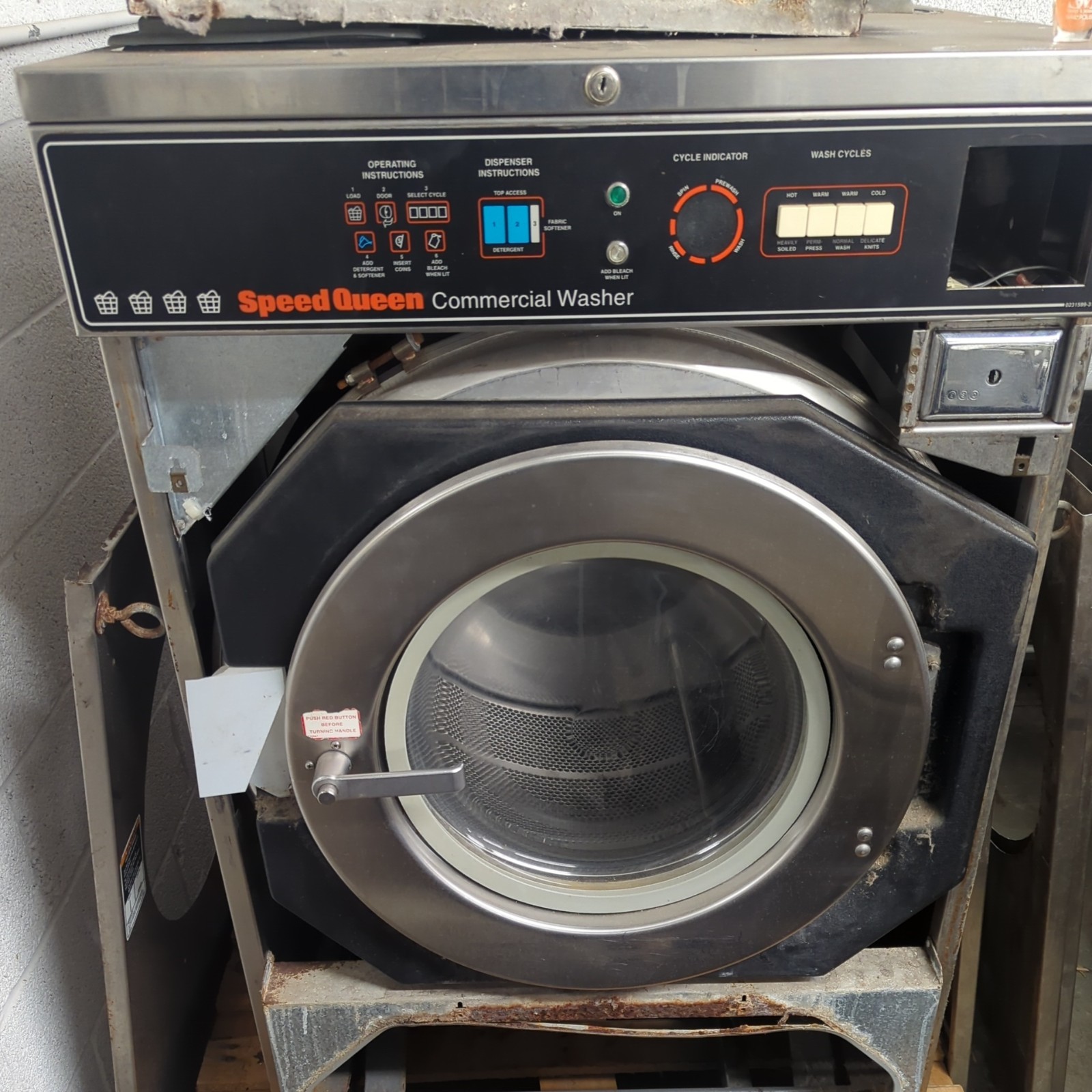Alliance Huebsch Speed Queen parts units Coin Operated FL Washer Laundromat Pull