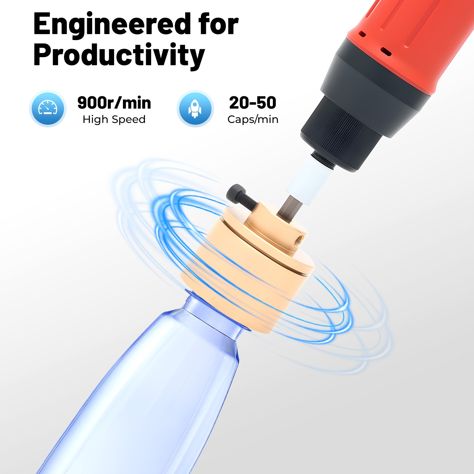 Handheld Electric Bottle Capping Machine Efficient 10-30mm Capper Sealing Tool
