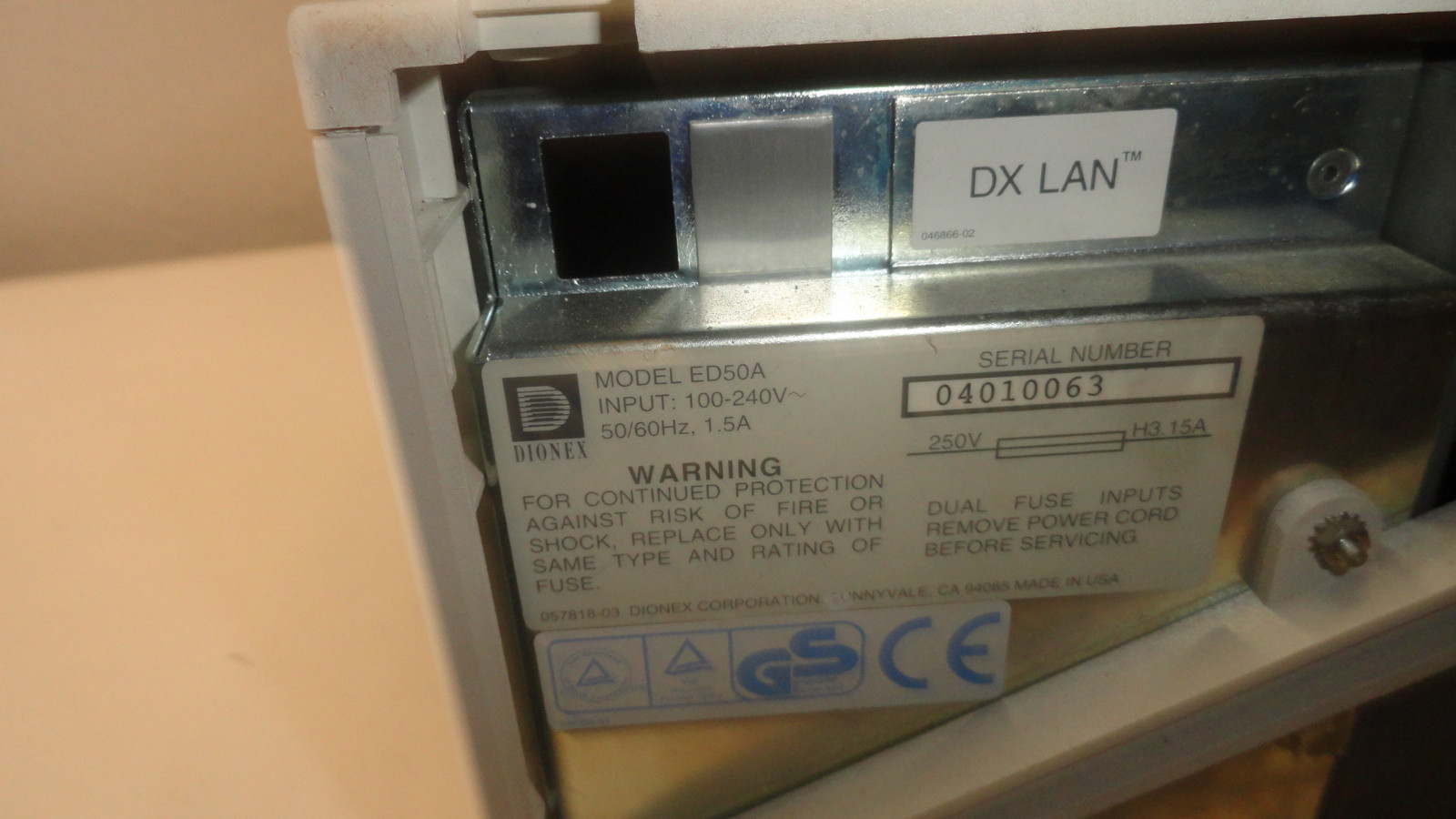 DIONEX ED50 ELECTROCHEMICAL DETECTOR SYSTEM – Read Description