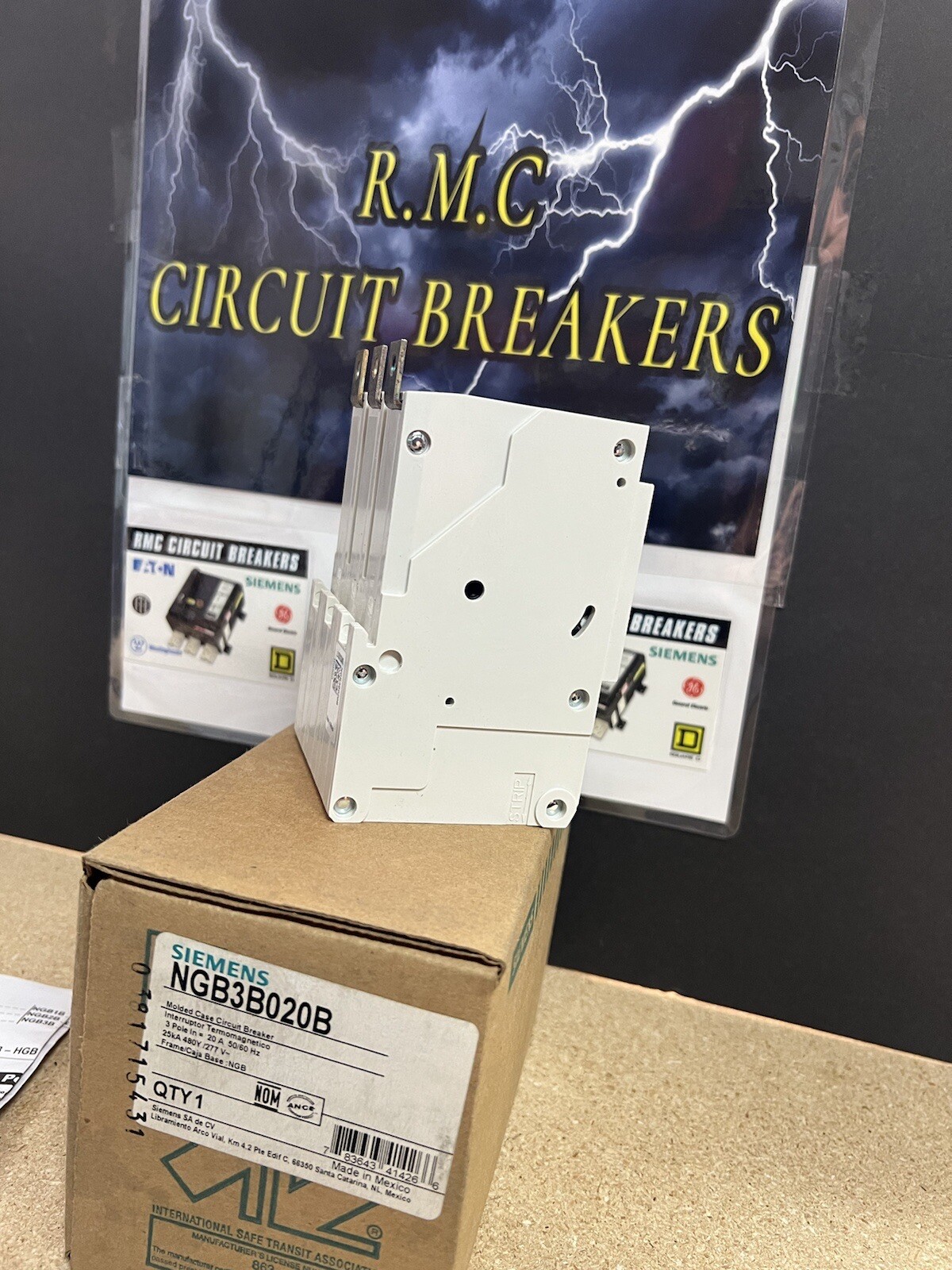NEW NGB3B020B Siemens 3 Pole 20 Amp 480V 25KA Circuit Breaker