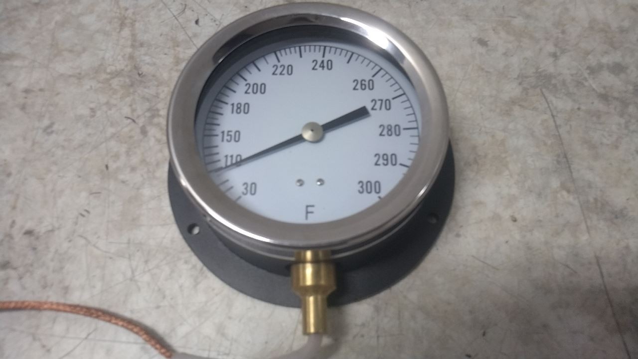 Brand Name 12U662 30 to 300 Degrees F Analog Panel Mount Thermometer