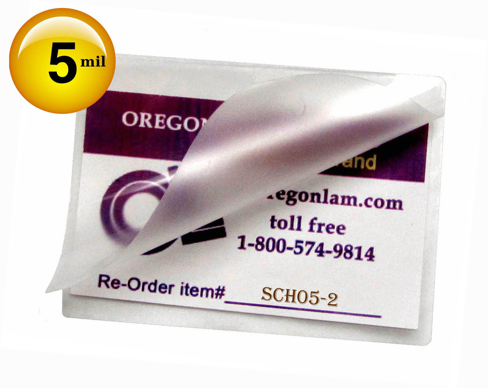 200/pack School ID Cards Hot Laminating Pouches 5 Mil 2-1/2 x 3-5/8 Clear
