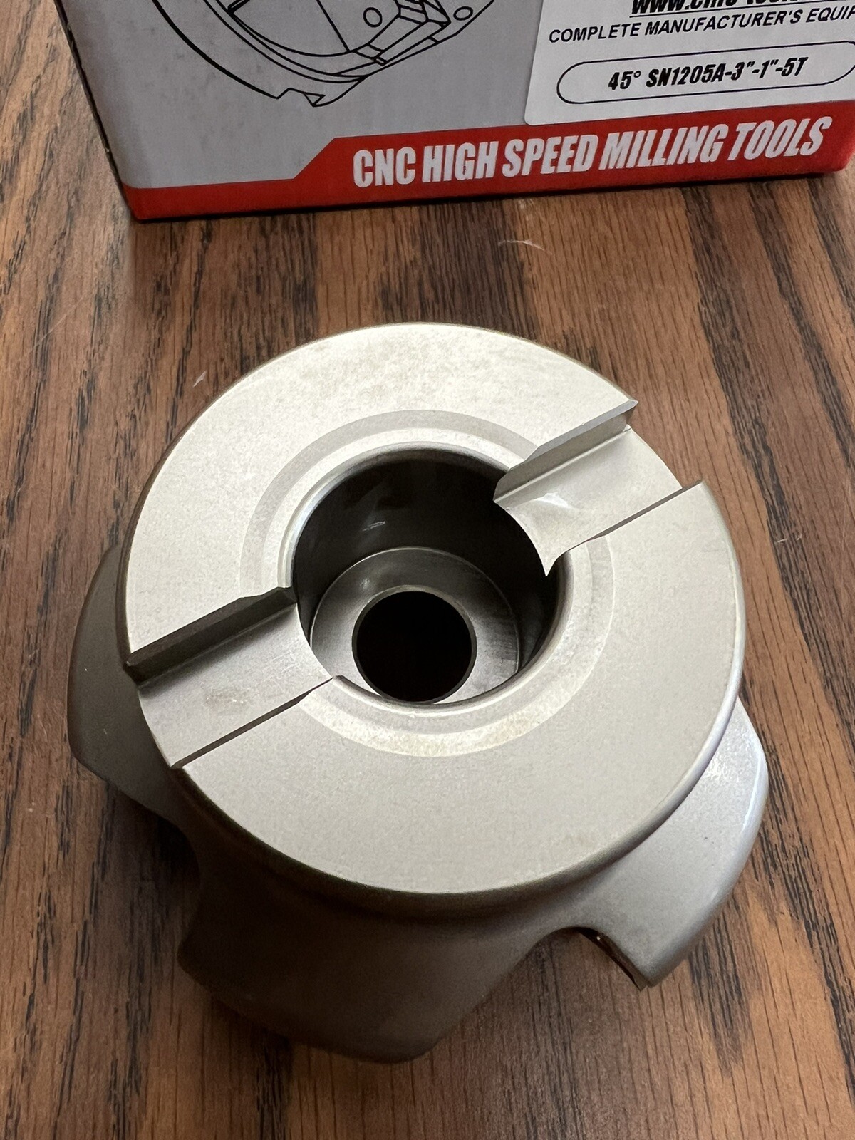 3″ 45 degree indexable face shell mill, milling & 10 Extra SNMX1205 Inserts #506