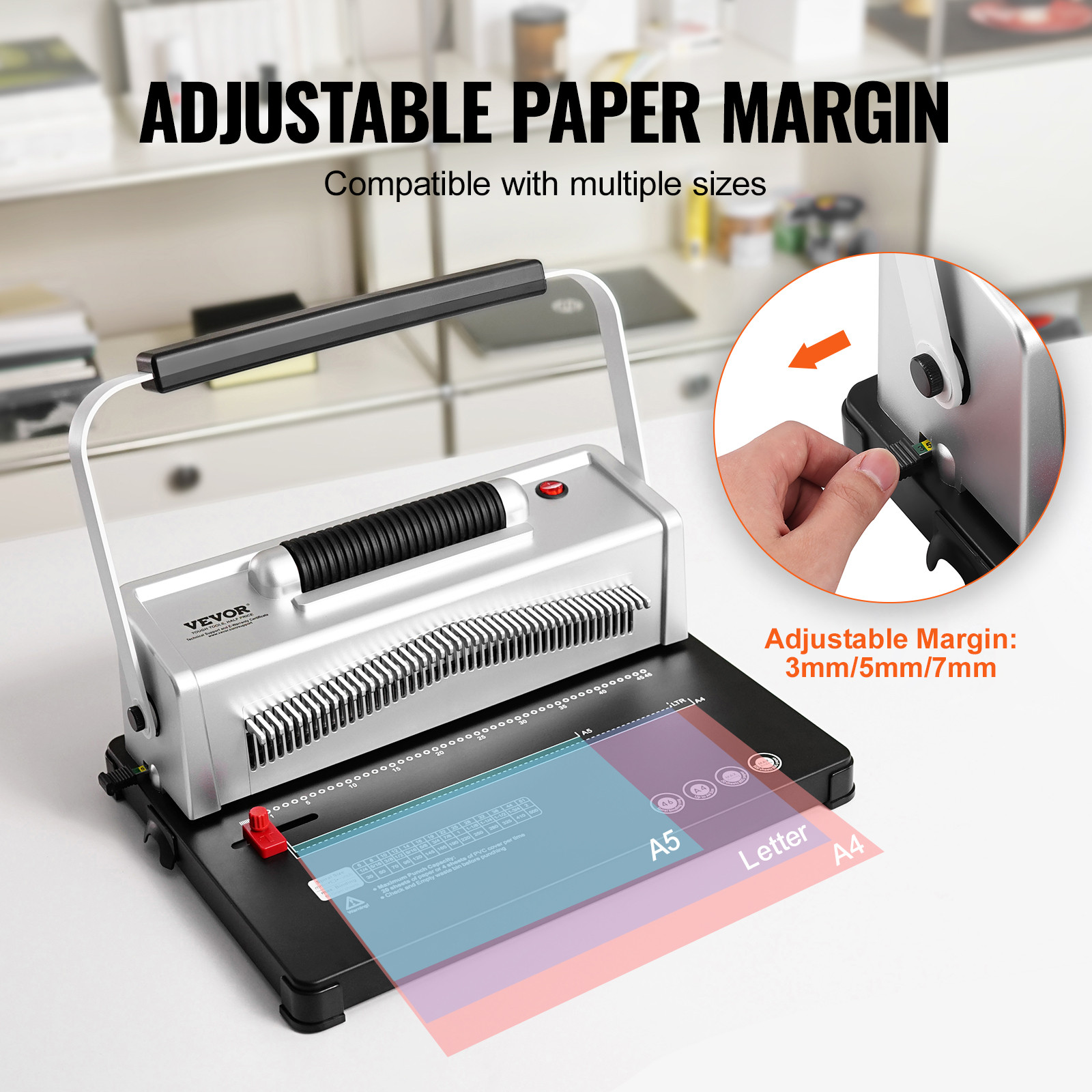 VEVOR Coil Spiral Binding Machine Book Maker Electric Binding 100 Binding Spines