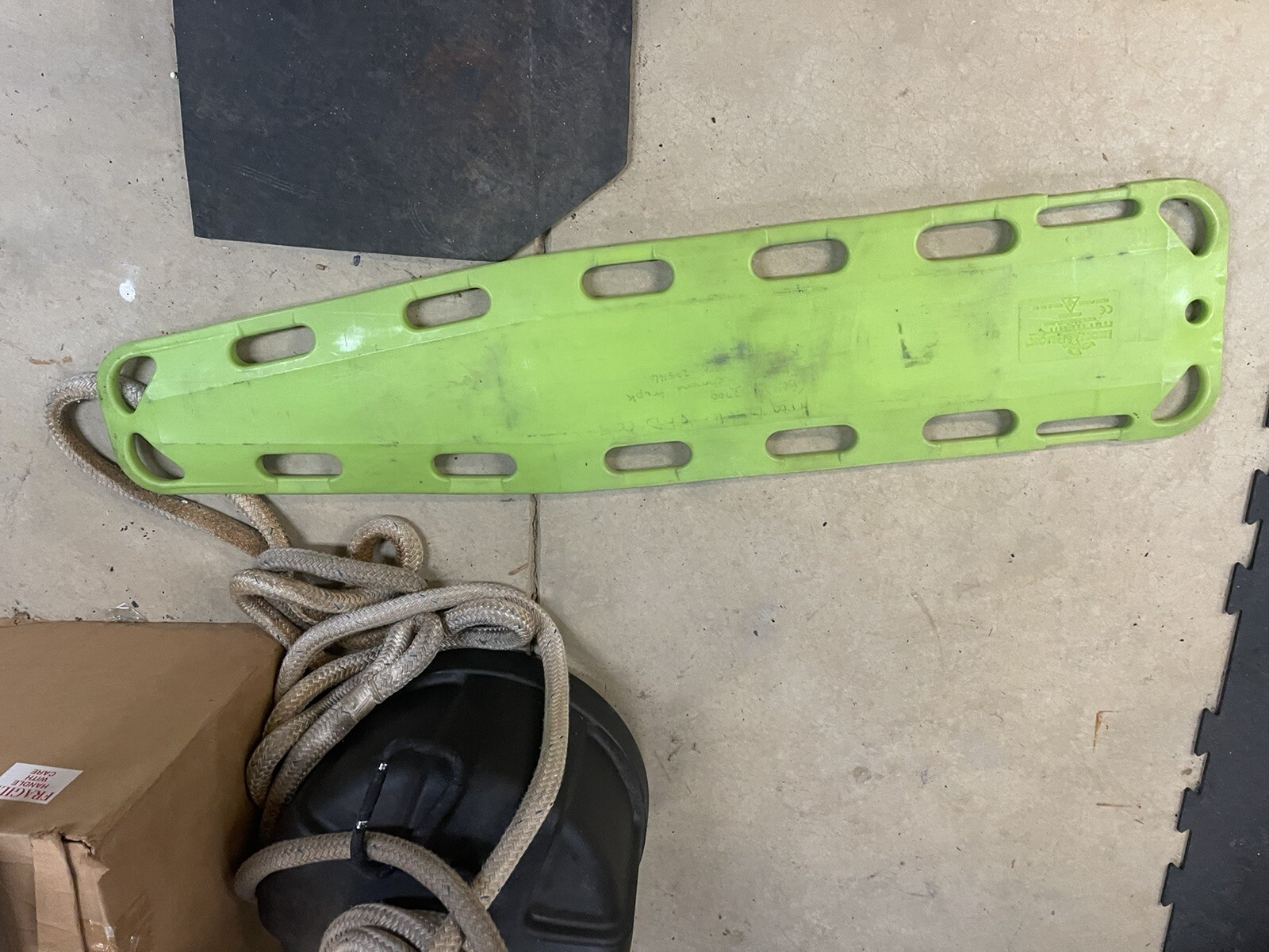 Used Iron Duck Spine (green) Board Rescue Backboard Stretcher EMT.72×16 Inches