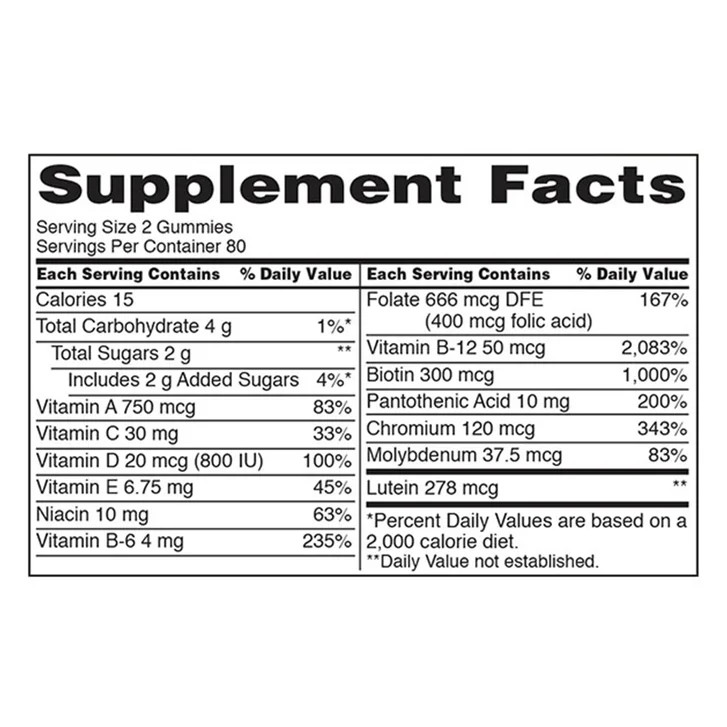 Kirkland Signature Adult Multivitamin Gummies 320 Count Costco Formula